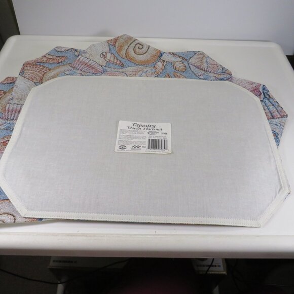 Sea Shell Tapestry (4) Placemats (stiff) 17" x 12"  (Realistic) - Picture 5 of 6